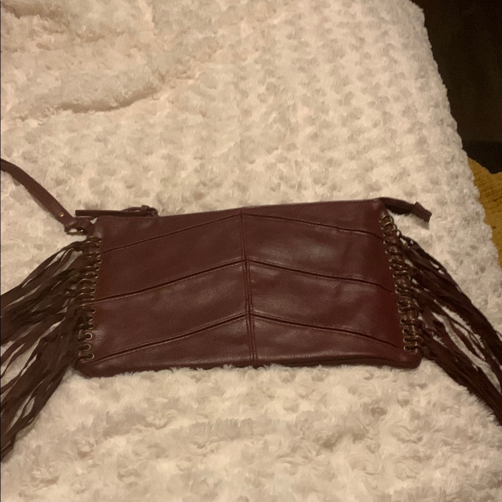 Mossimo Supply Co Brown Fringe Clutch